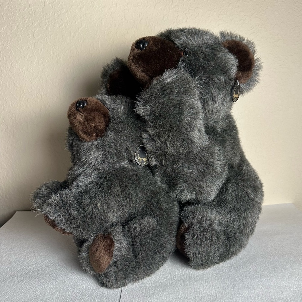 24k Polar Puff Special Effects Mom and Baby VINTAGE 1985 Teddy Bear Plush 16’